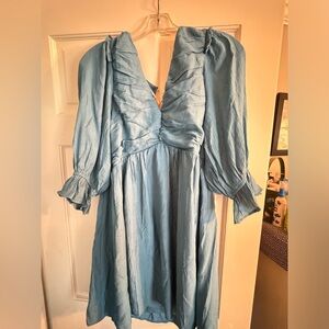Blue summer dress (with sleeves)